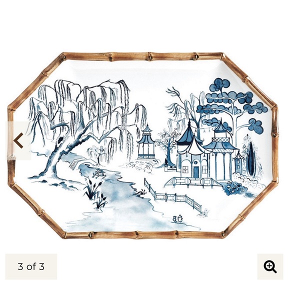NWT Ballard Design Bamboo Melamine Platter - Picture 2 of 6